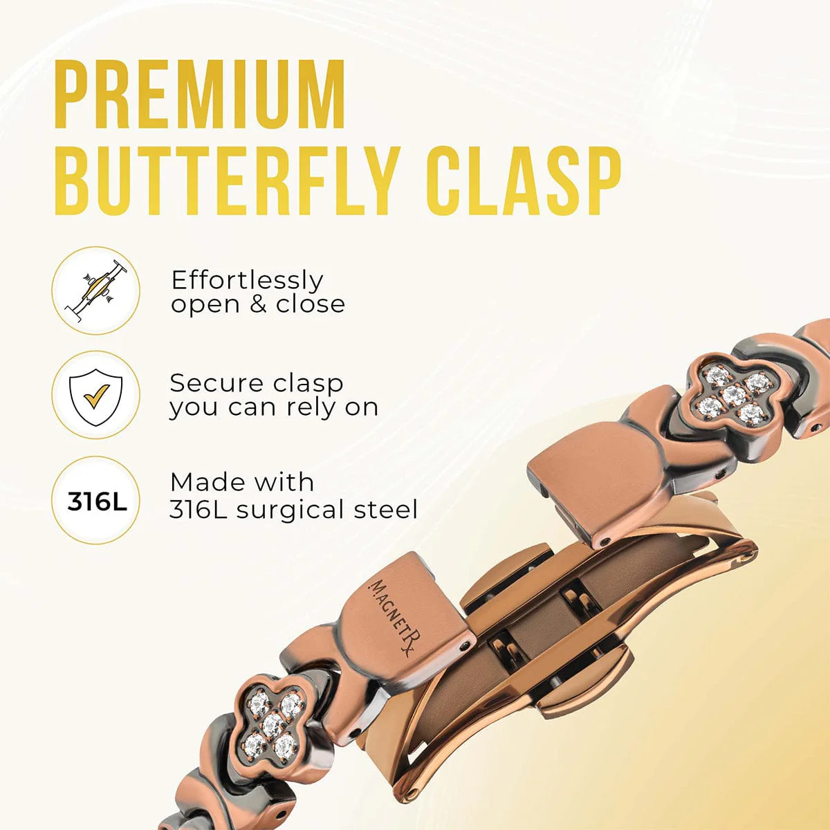 Copper Clover Magnetic Bracelet for Women